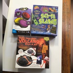 Volcano Kit Sci-Fi Slime Set and grow geode bundle
